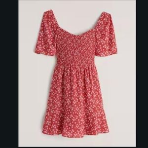 Abercrombie & Fitch Flutter Sleeve Smocked Mini Dress - Medium
